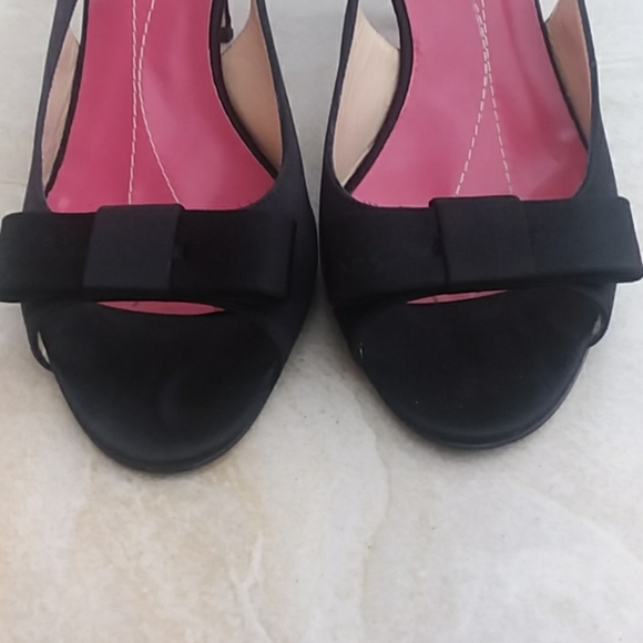 Kate Spade satin heels with bow - Picture 3 of 5